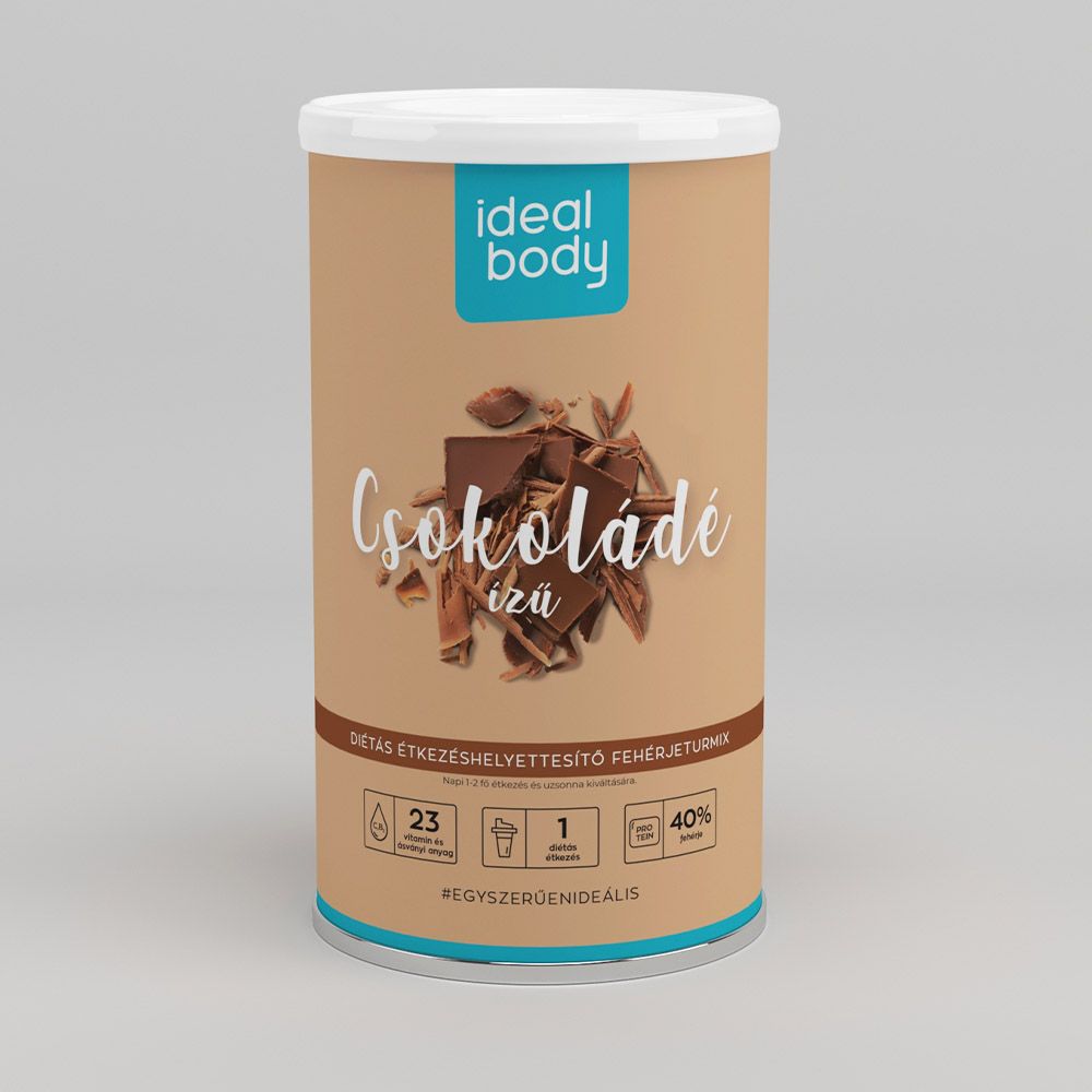 CSOKOLÁDÉ ízű IdealBody® diétás fehérje shake, L-karnitinnel