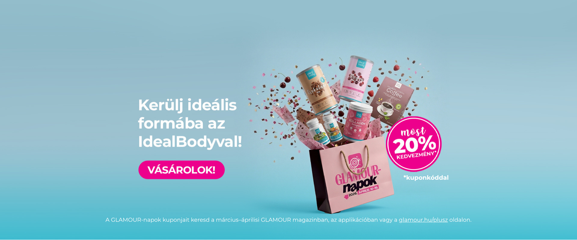 20% kedvezmény kuponnal a Glamour-napokon