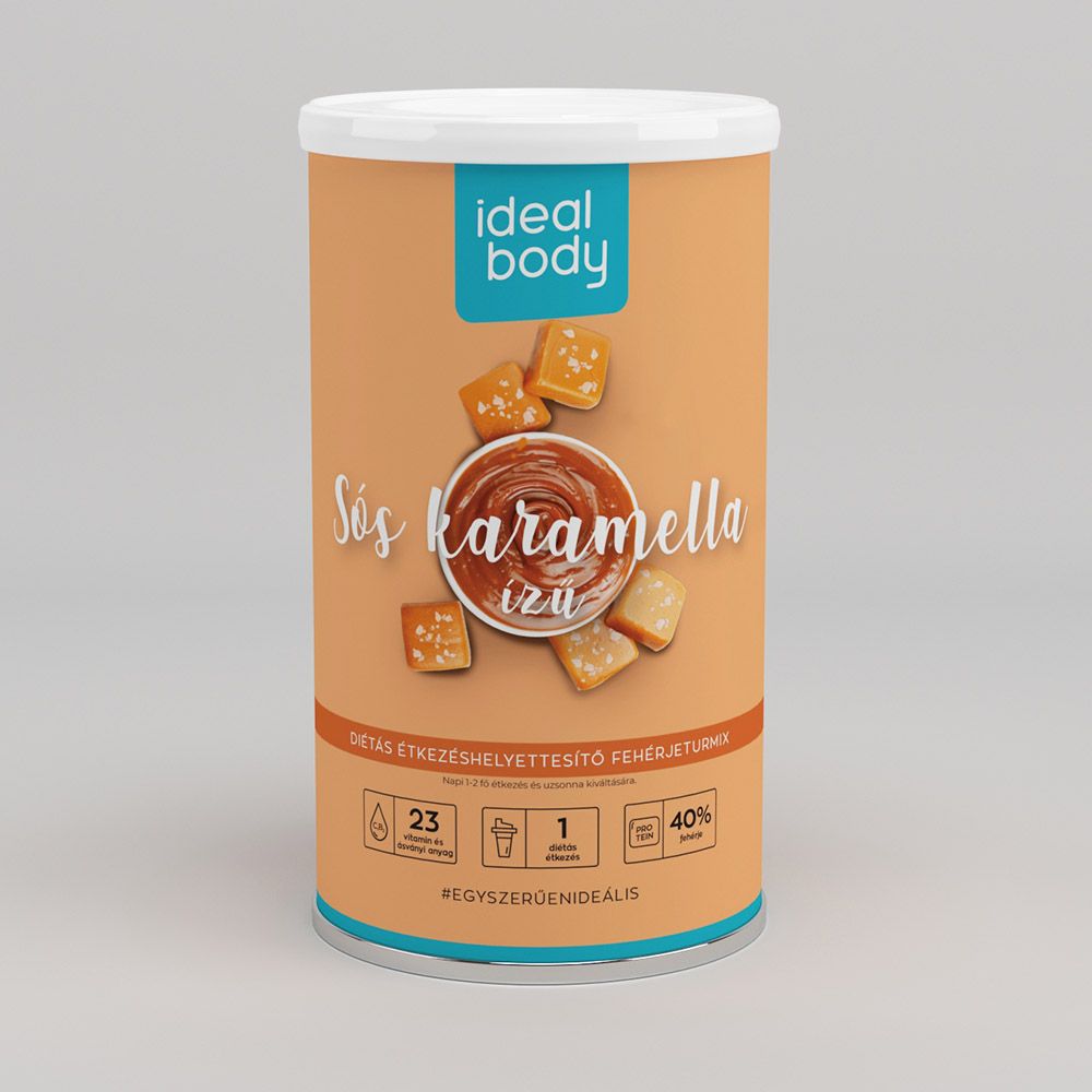 Sós-karamella ízű IdealBody® diétás fehérje shake, L-karnitinnel