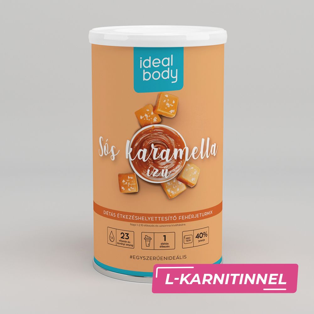 Sós-karamella ízű IdealBody® diétás fehérje shake, L-karnitinnel