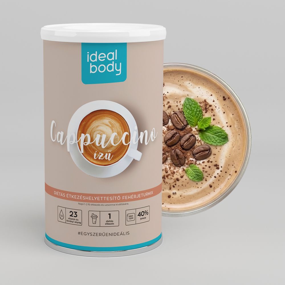 CAPPUCCINO &iacute;zű IdealBody&reg; di&eacute;t&aacute;s  feh&eacute;rje turmixpor