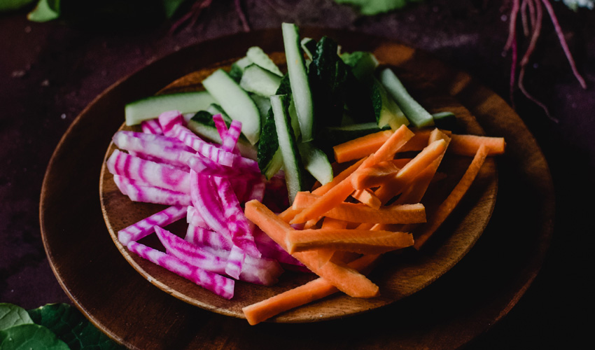 fenyőmagos zöldségcsíkok