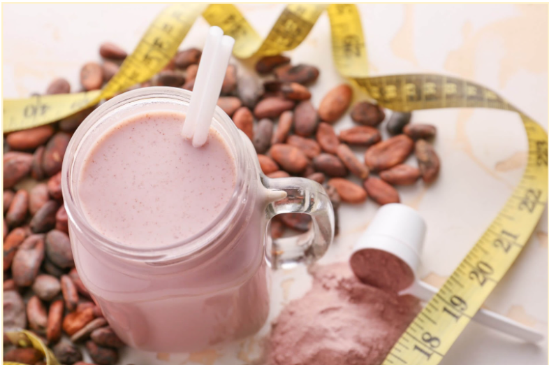 Proteindús reggeli fehérje turmixporral.