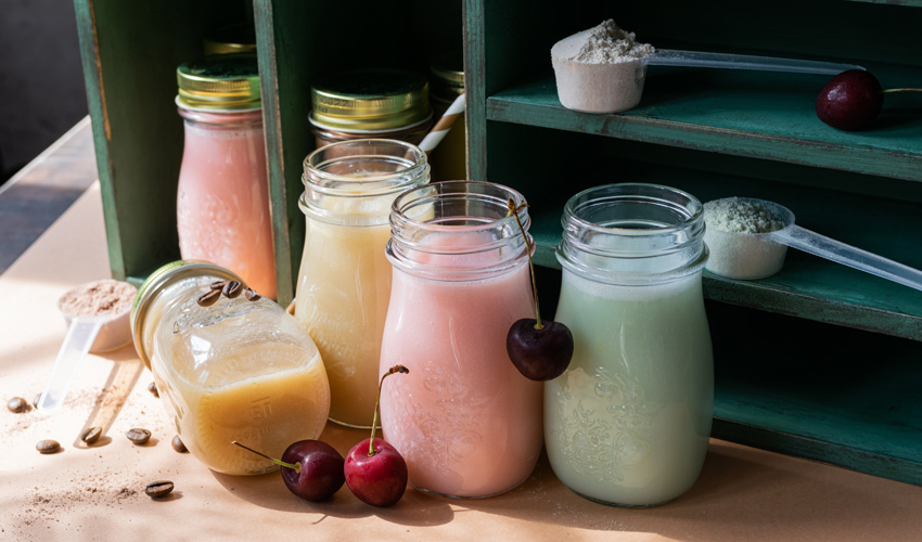 domáci bielkovinový koktejl