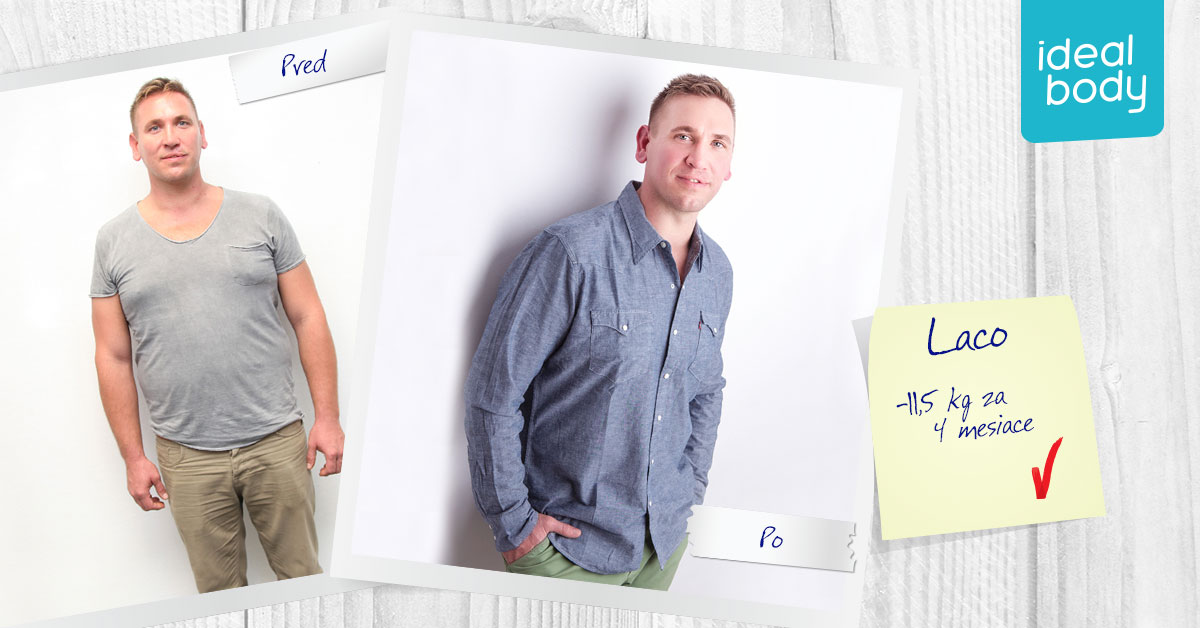 Laco zápasil so svojimi nadbytočnými kilami štyri mesiace v rámci Idealbody - a položil ich na lopatky.